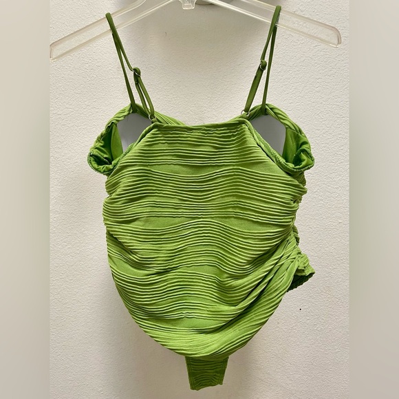 Matte Collection Swimsuit - Lime Green One Piece Swimsuit. - Picture 3 of 8